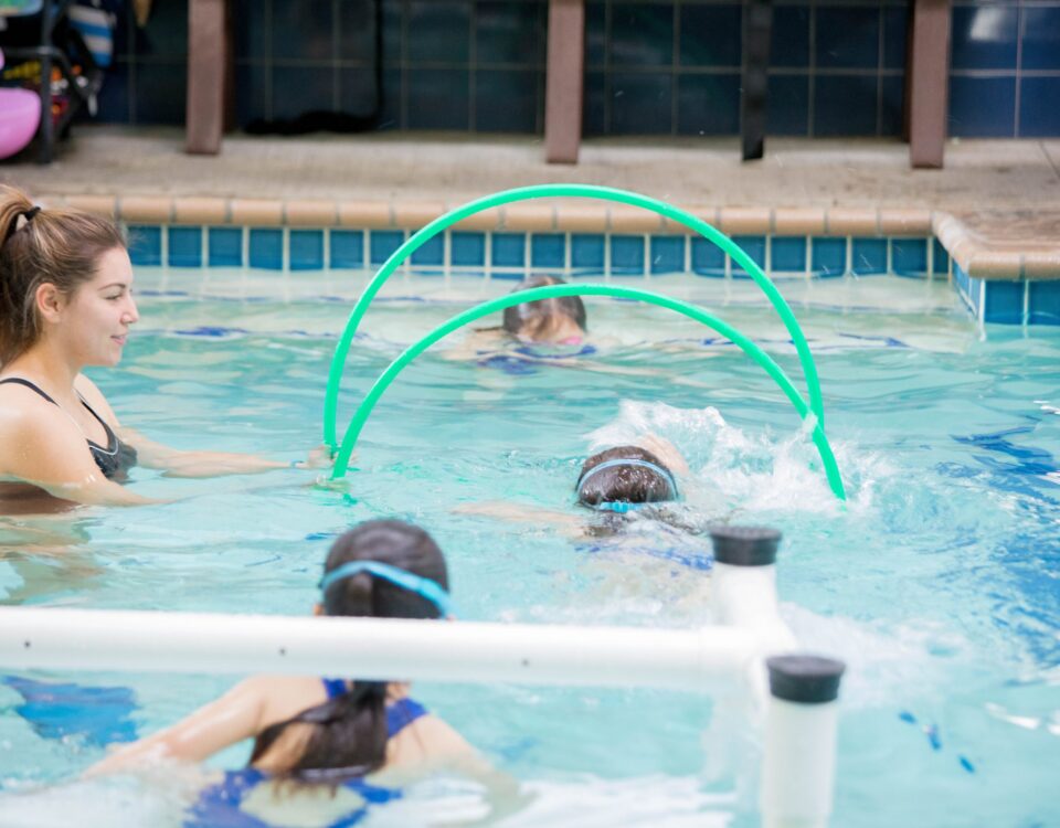 Hula Hoop Fun at Swimming Pool in San Francisco, CA