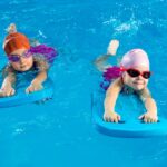 Kids Taking Swim Lessons from La Petite Baleen Swim Schools in CA